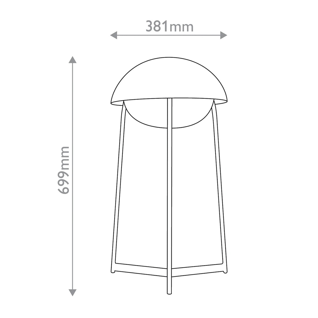 Glaze 1 Table Lamp - Ivory Stained Crackle & Blackened Steel
