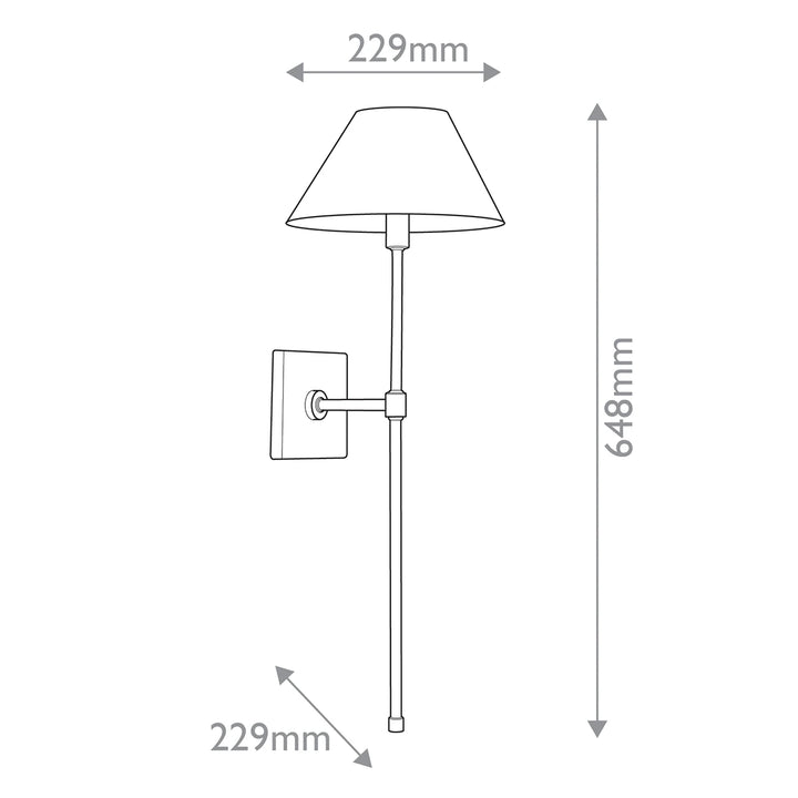 Havana 1 Wall Light - Bronze & Antique Brass