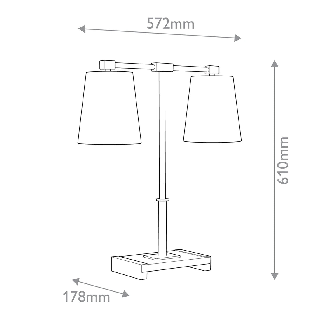 Messina 2 Table Lamp - Bronze