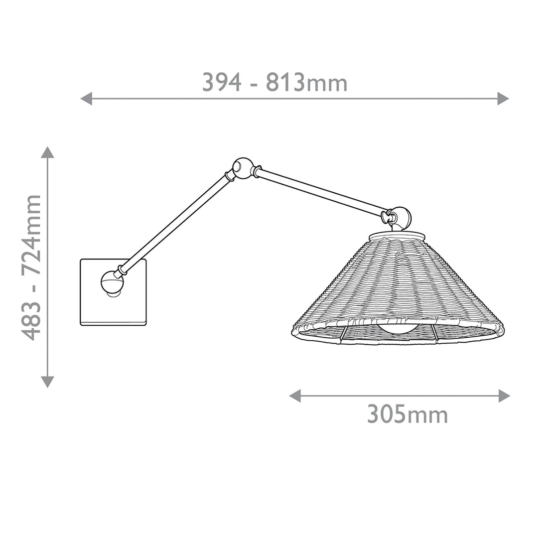 Padma 1 Wall Light - Antique Brass