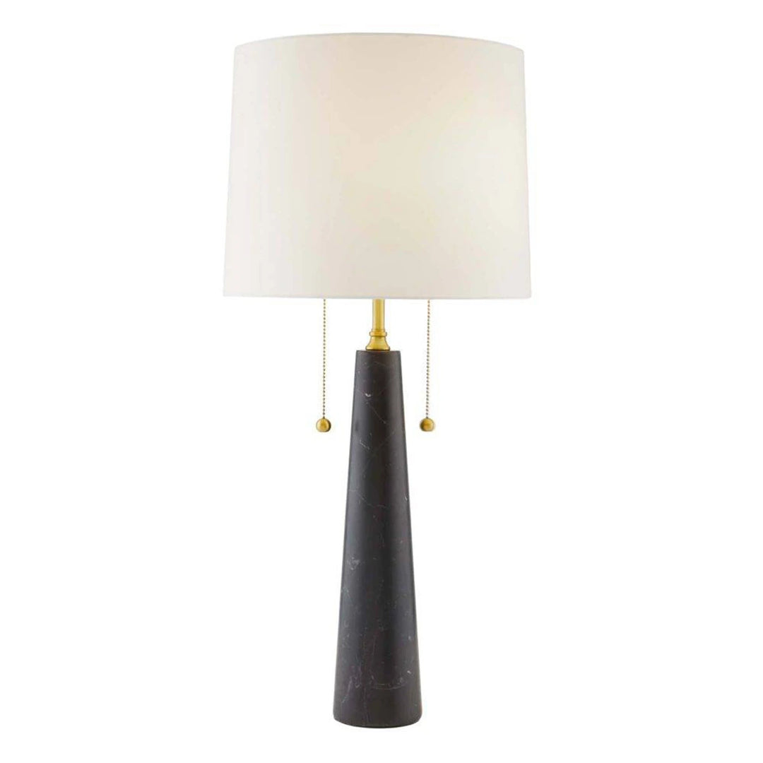 Sidney 2 Table Lamp - Black Marble & Antique Brass
