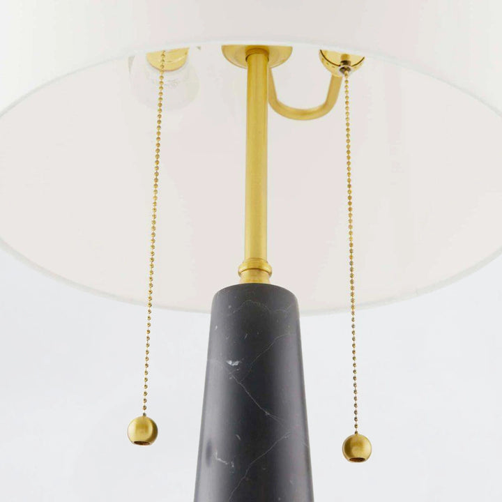Sidney 2 Table Lamp - Black Marble & Antique Brass