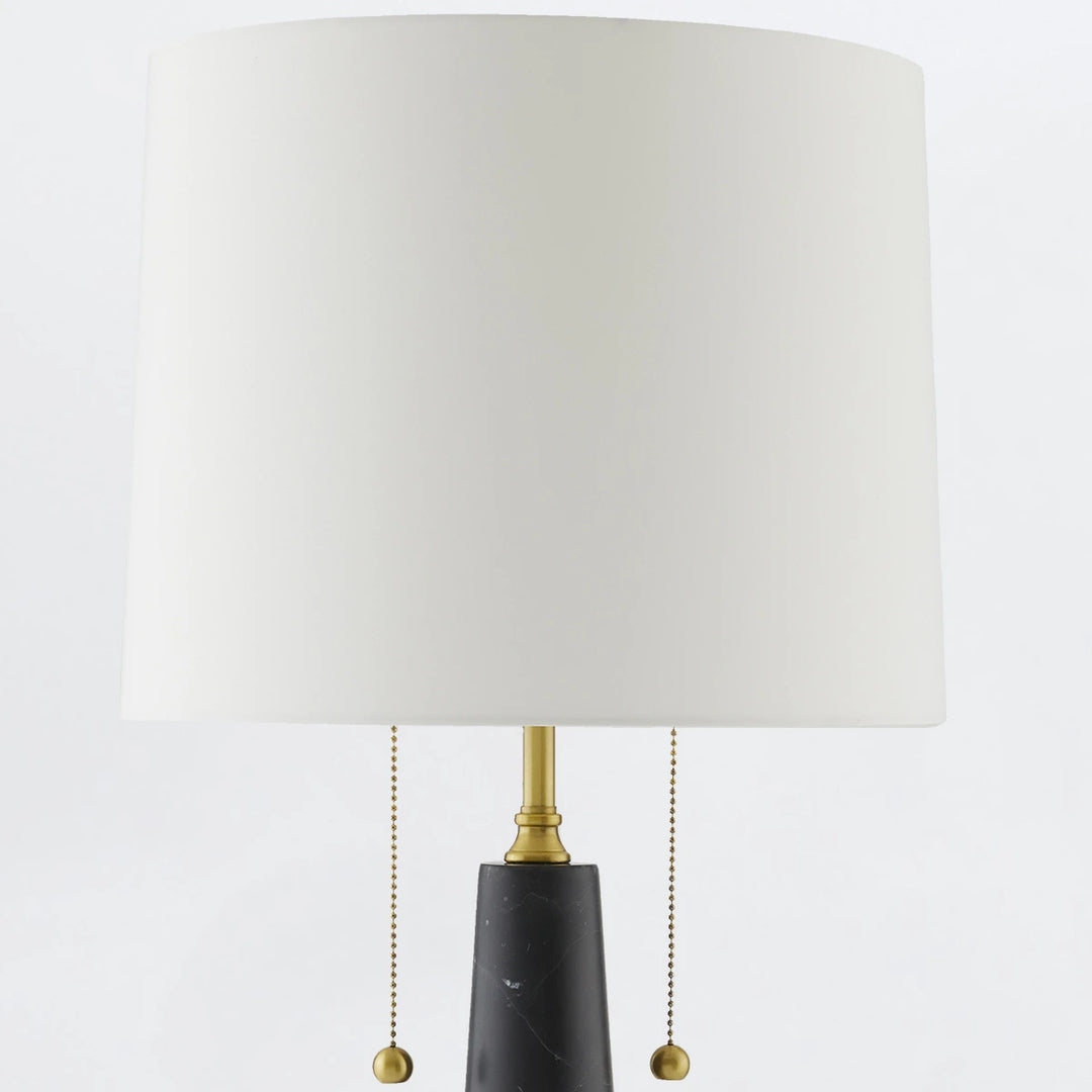 Sidney 2 Table Lamp - Black Marble & Antique Brass