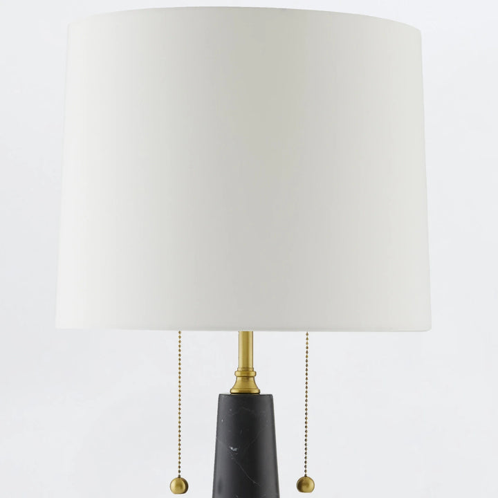 Sidney 2 Table Lamp - Black Marble & Antique Brass