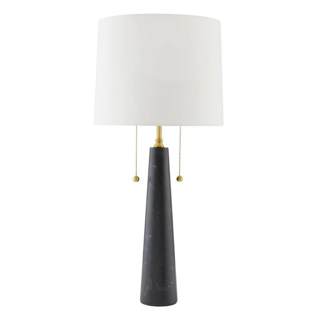 Sidney 2 Table Lamp - Black Marble & Antique Brass