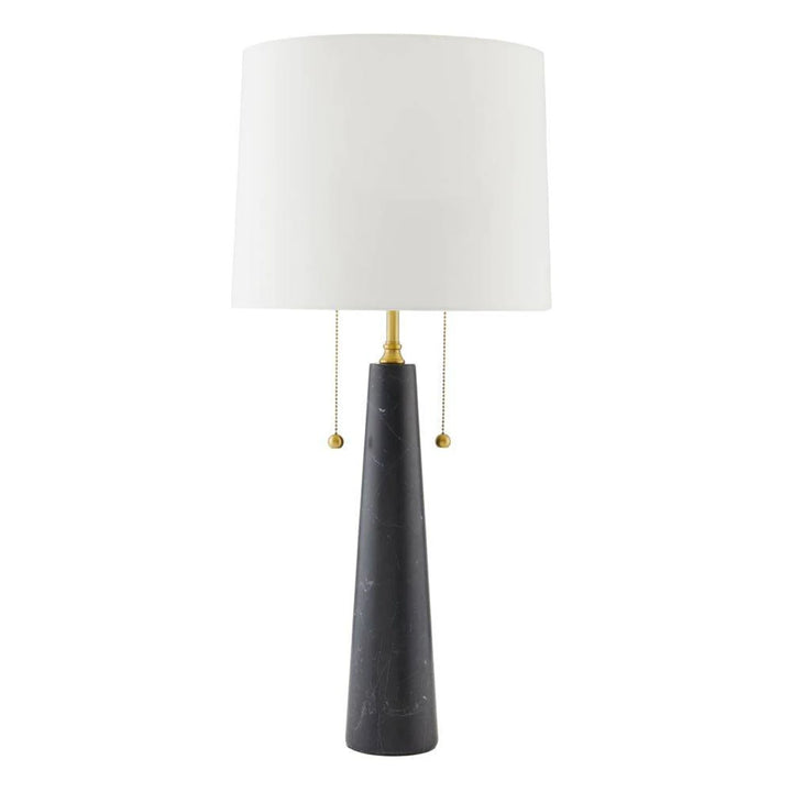 Sidney 2 Table Lamp - Black Marble & Antique Brass