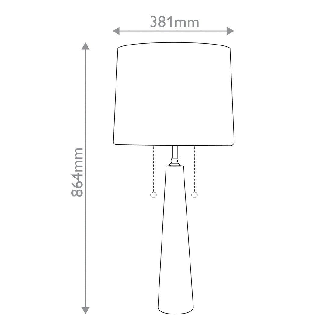 Sidney 2 Table Lamp - Black Marble & Antique Brass