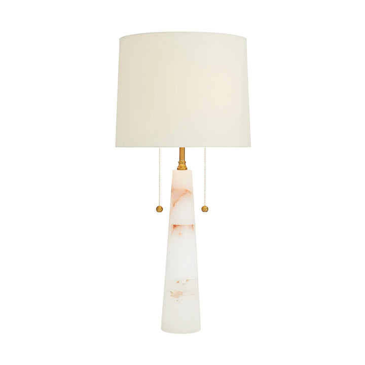 Sidney 2 Table Lamp - White Alabaster & Antique Brass