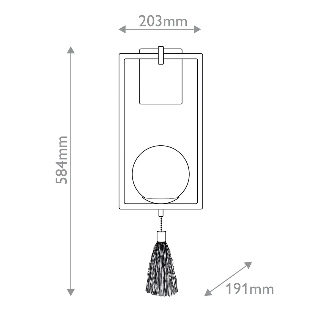 Trapeze 1 Wall Light - Aged Bronze