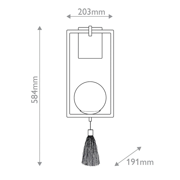 Trapeze 1 Wall Light - Antique Brass