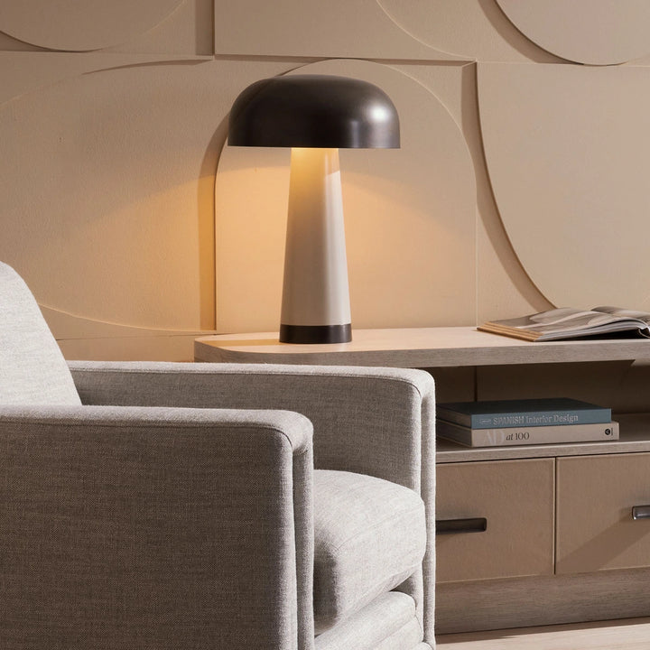 Williams 2 Table Lamp - English Bronze & Taupe