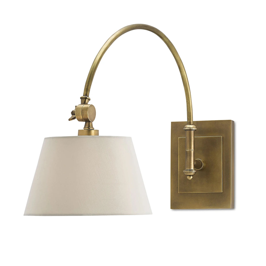 Ashby 1 Swing-Arm Wall Light - Antique Brass