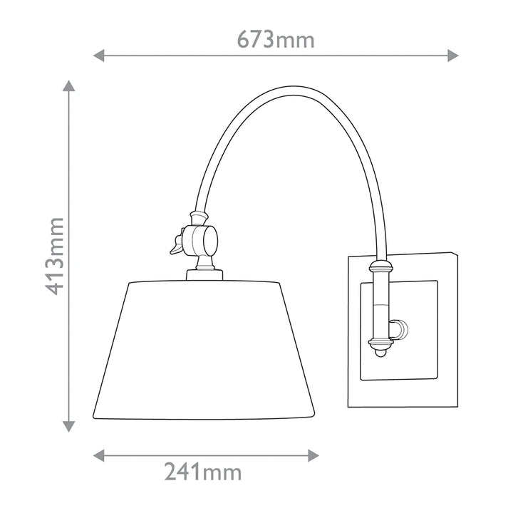 Ashby 1 Swing-Arm Wall Light - Antique Brass