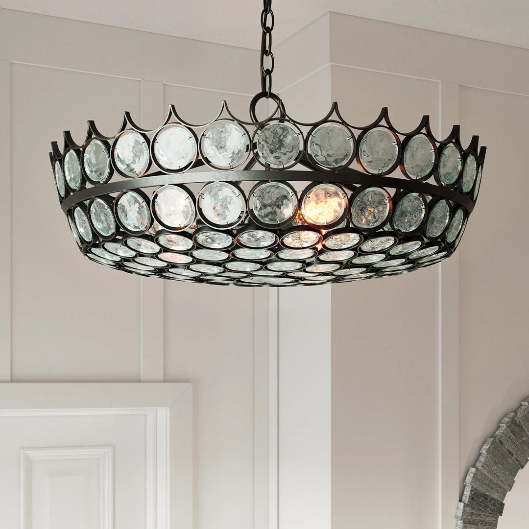 Augustus 6 Small Chandelier - Bronze