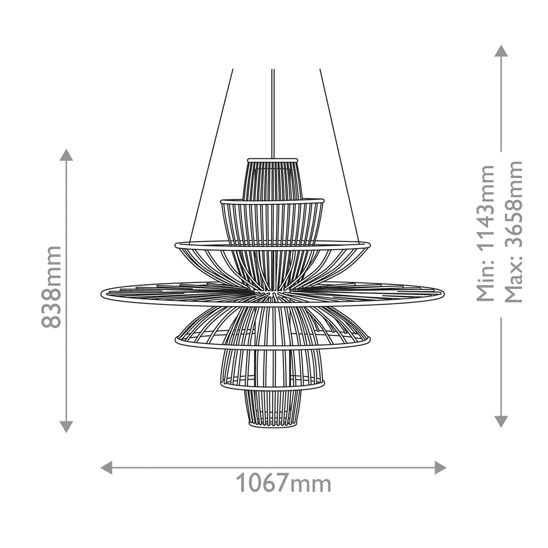 Benjiro 2 Chandelier - Cupertino