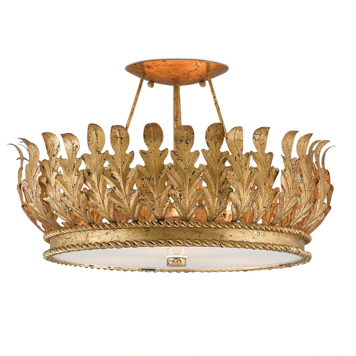 Biddulph 3 Semi-Flush Mount - Gold Leaf