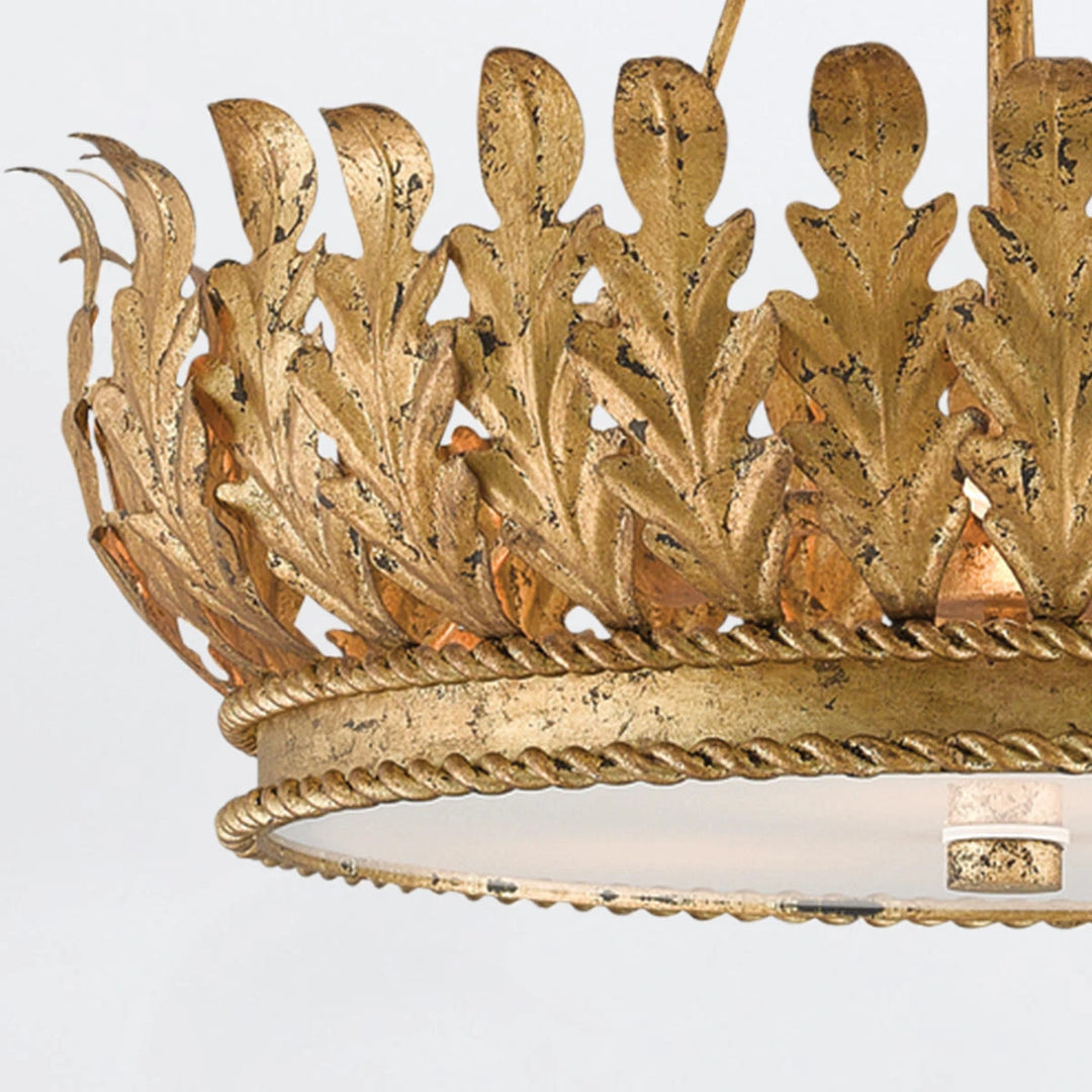 Biddulph 3 Semi-Flush Mount - Gold Leaf