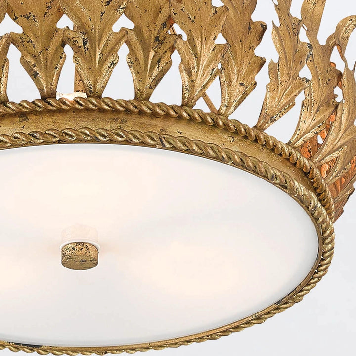 Biddulph 3 Semi-Flush Mount - Gold Leaf