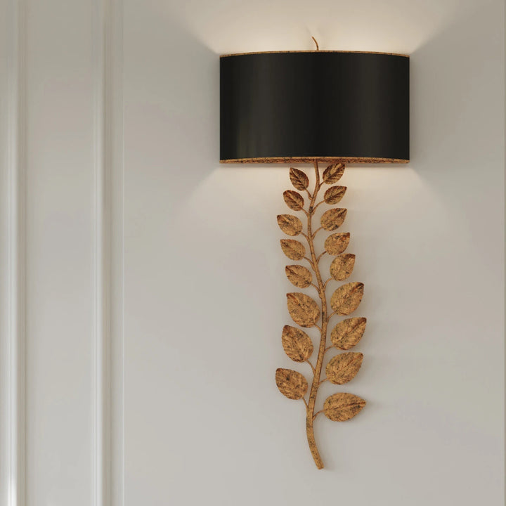 Birdwood 2 Wall Light - Textured Gold Leaf