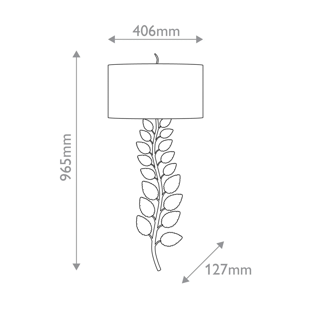 Birdwood 2 Wall Light - Textured Gold Leaf