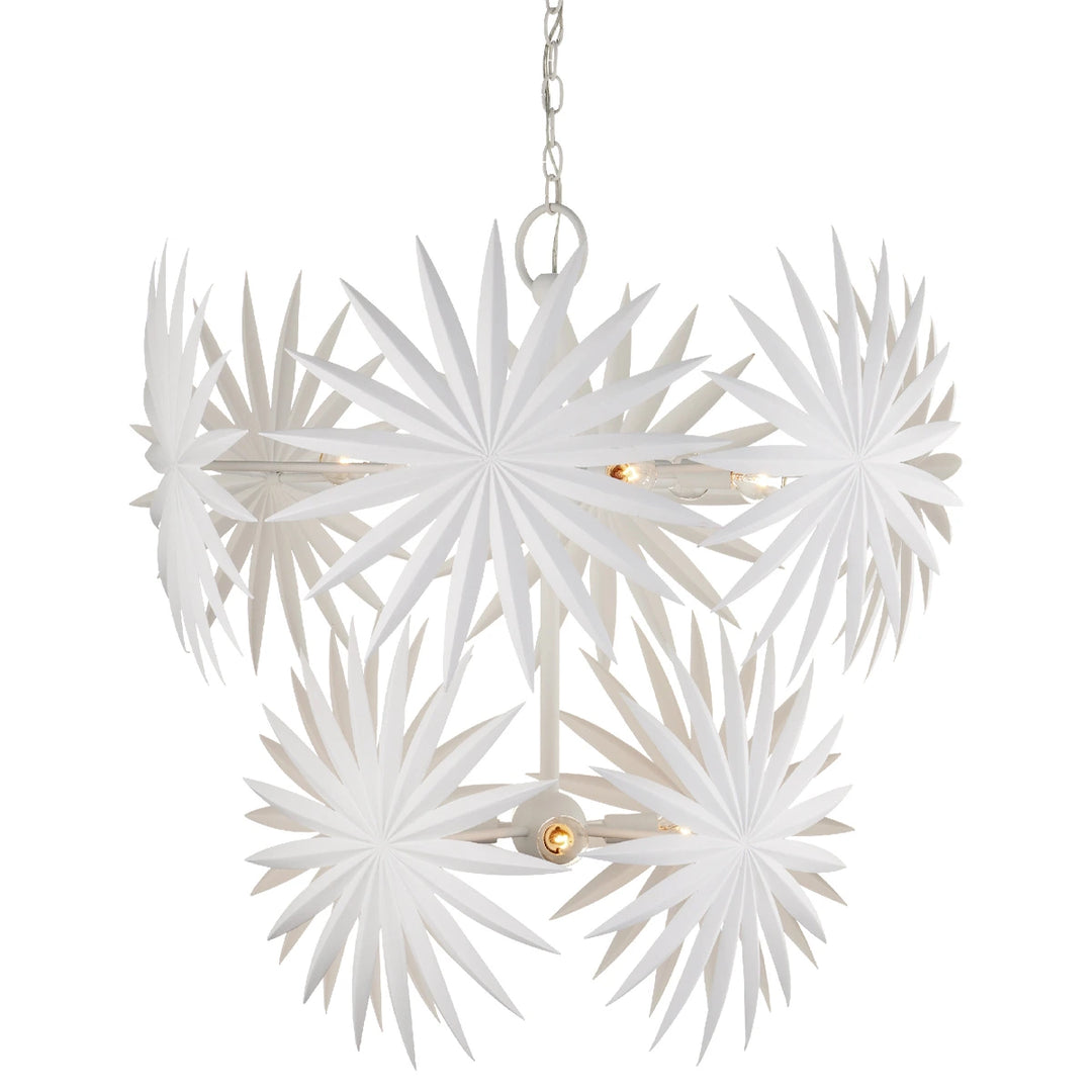 Bismarkia 10 Medium Chandelier - Gesso White