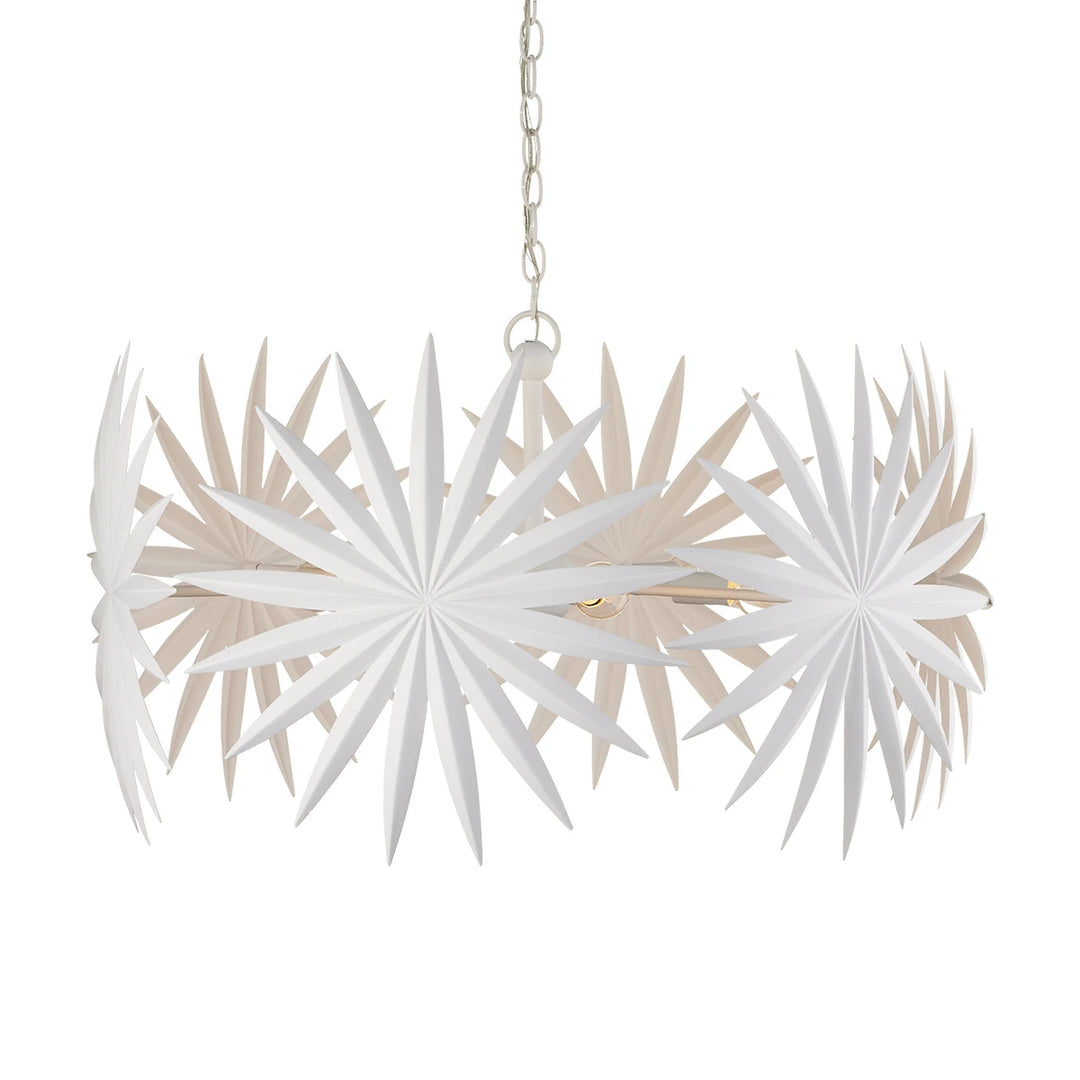Bismarkia 6 Small Chandelier - Gesso White