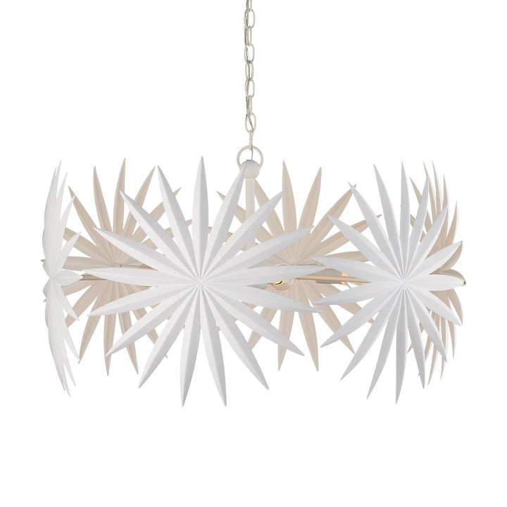 Bismarkia 6 Small Chandelier - Gesso White