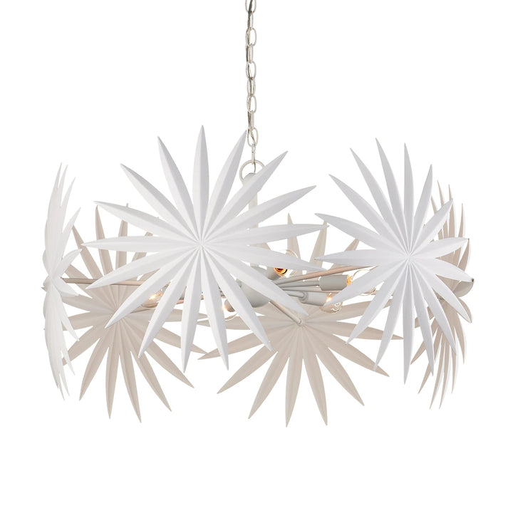 Bismarkia 6 Small Chandelier - Gesso White