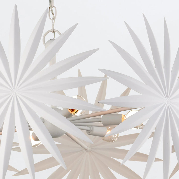 Bismarkia 6 Small Chandelier - Gesso White