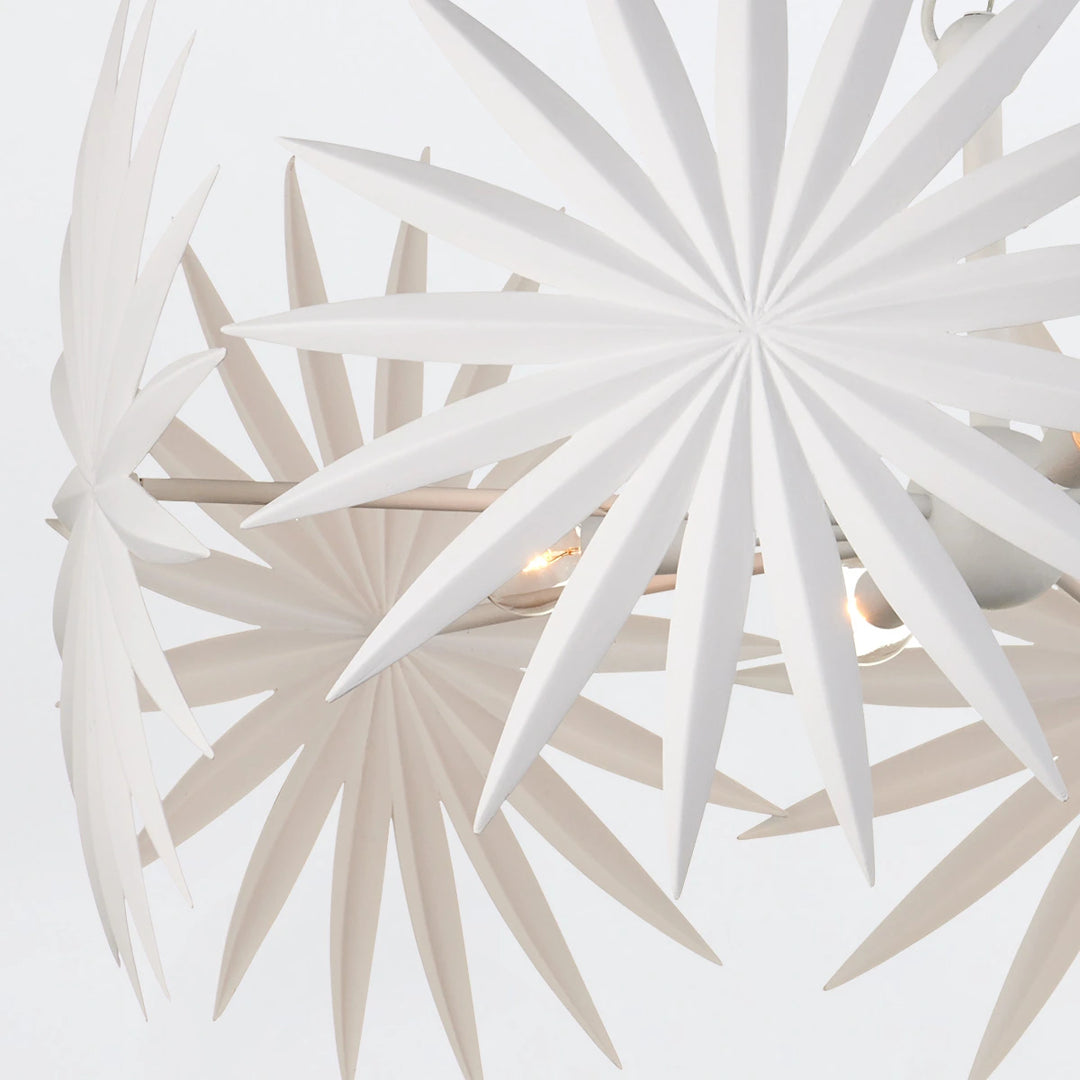 Bismarkia 6 Small Chandelier - Gesso White