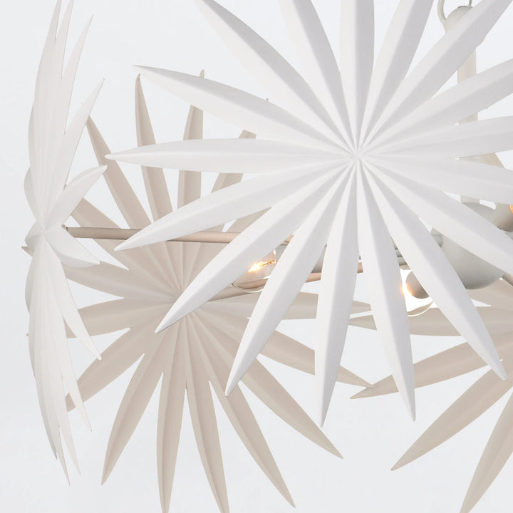 Bismarkia 6 Small Chandelier - Gesso White