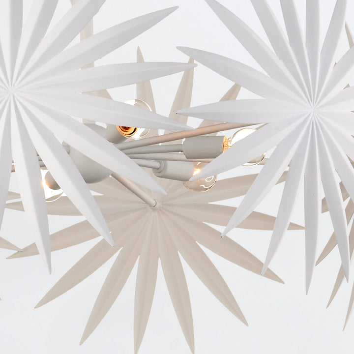 Bismarkia 6 Small Chandelier - Gesso White