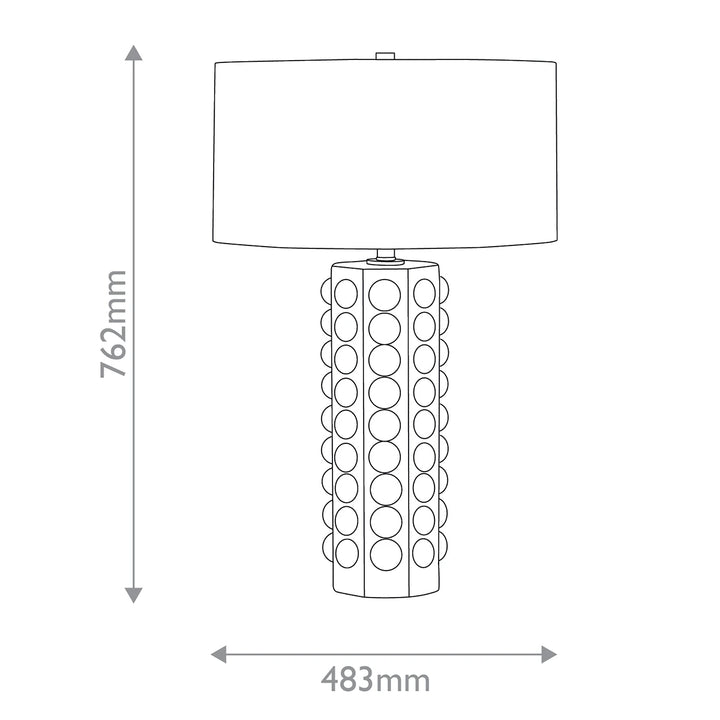 Cassandra 1 Table Lamp - Matte White