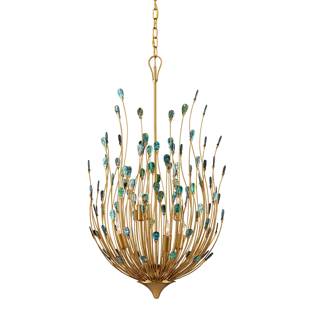 Delphos 6 Chandelier - Contemporary Gold