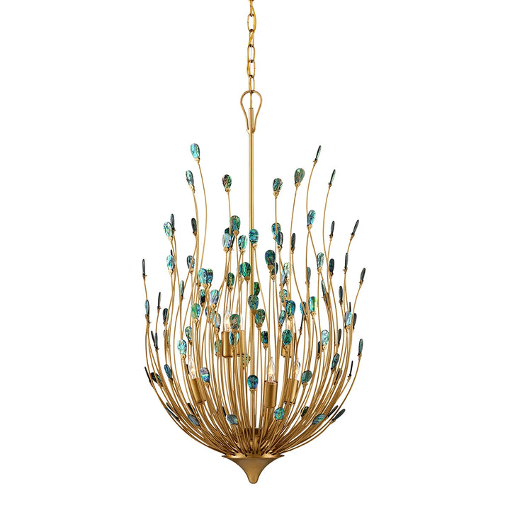 Delphos 6 Chandelier - Contemporary Gold