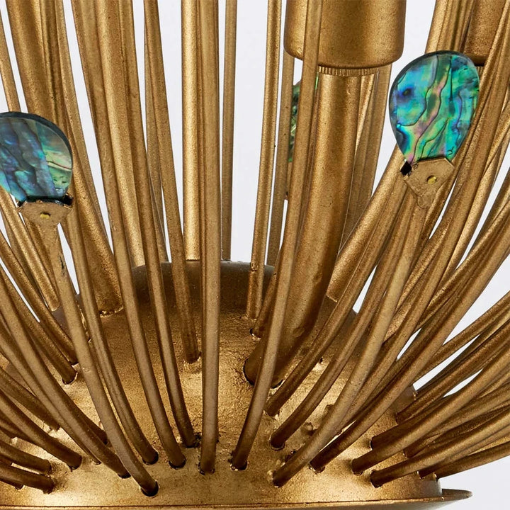 Delphos 6 Chandelier - Contemporary Gold