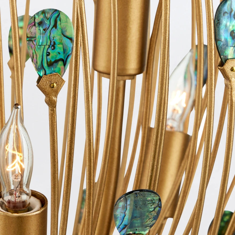 Delphos 6 Chandelier - Contemporary Gold