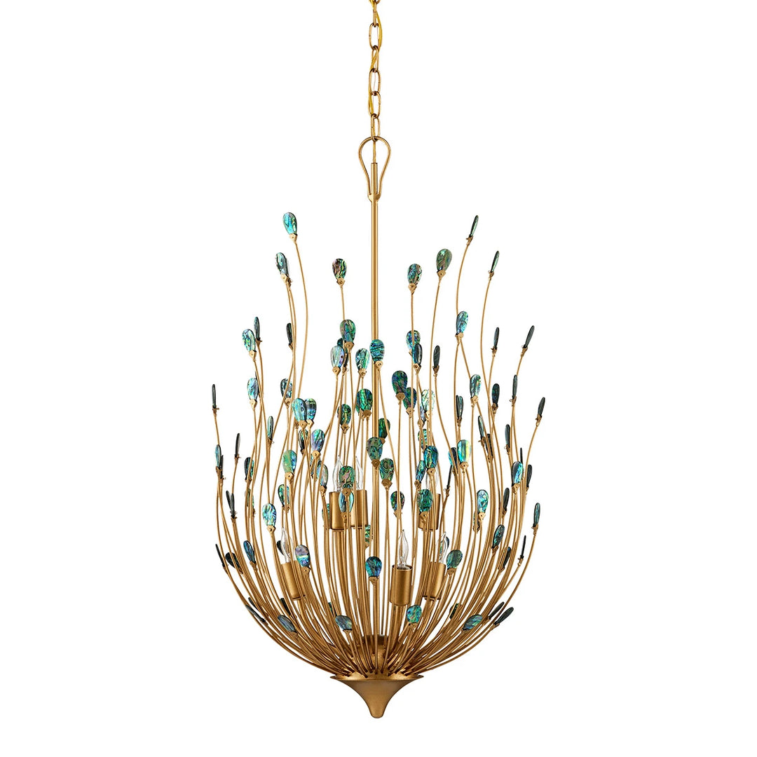 Delphos 6 Chandelier - Contemporary Gold