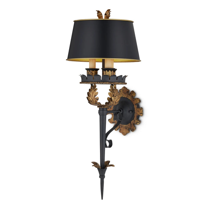 Duke 3 Wall Light - Zanzibar Gold Leaf & Black
