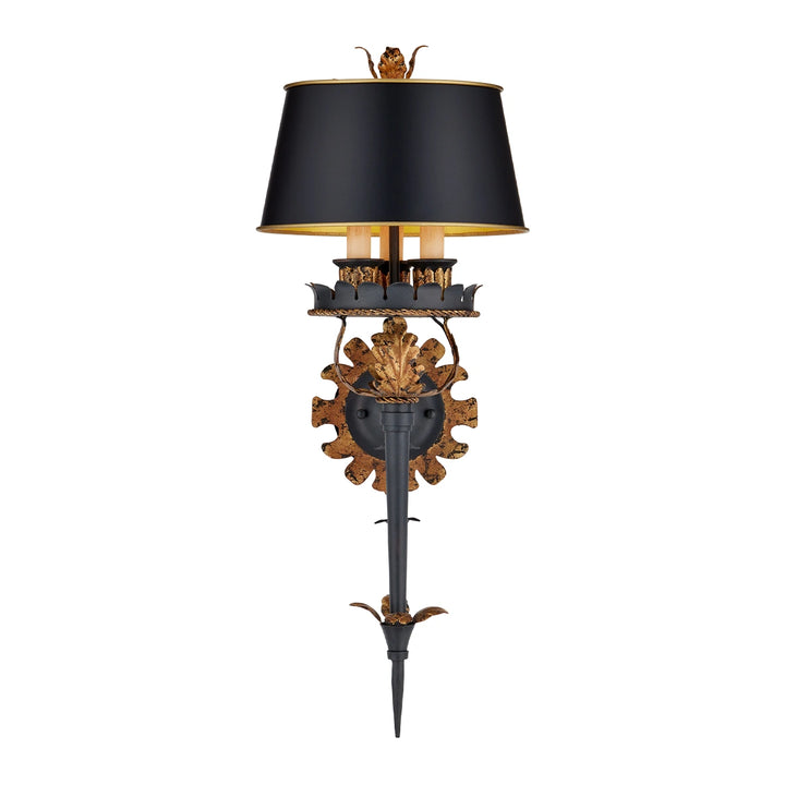 Duke 3 Wall Light - Zanzibar Gold Leaf & Black