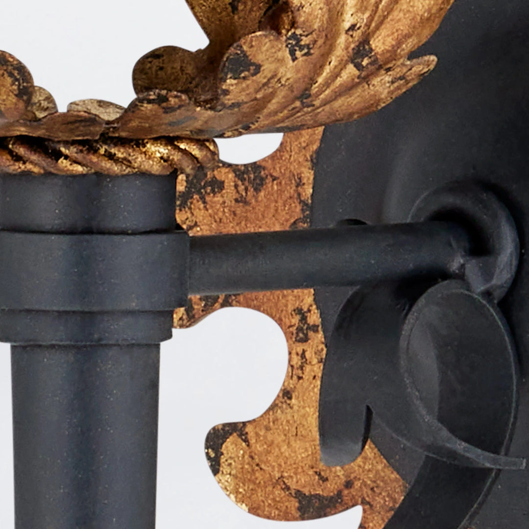 Duke 3 Wall Light - Zanzibar Gold Leaf & Black