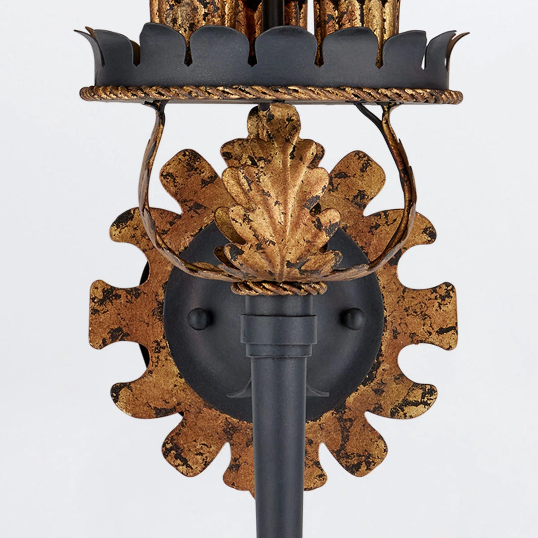 Duke 3 Wall Light - Zanzibar Gold Leaf & Black