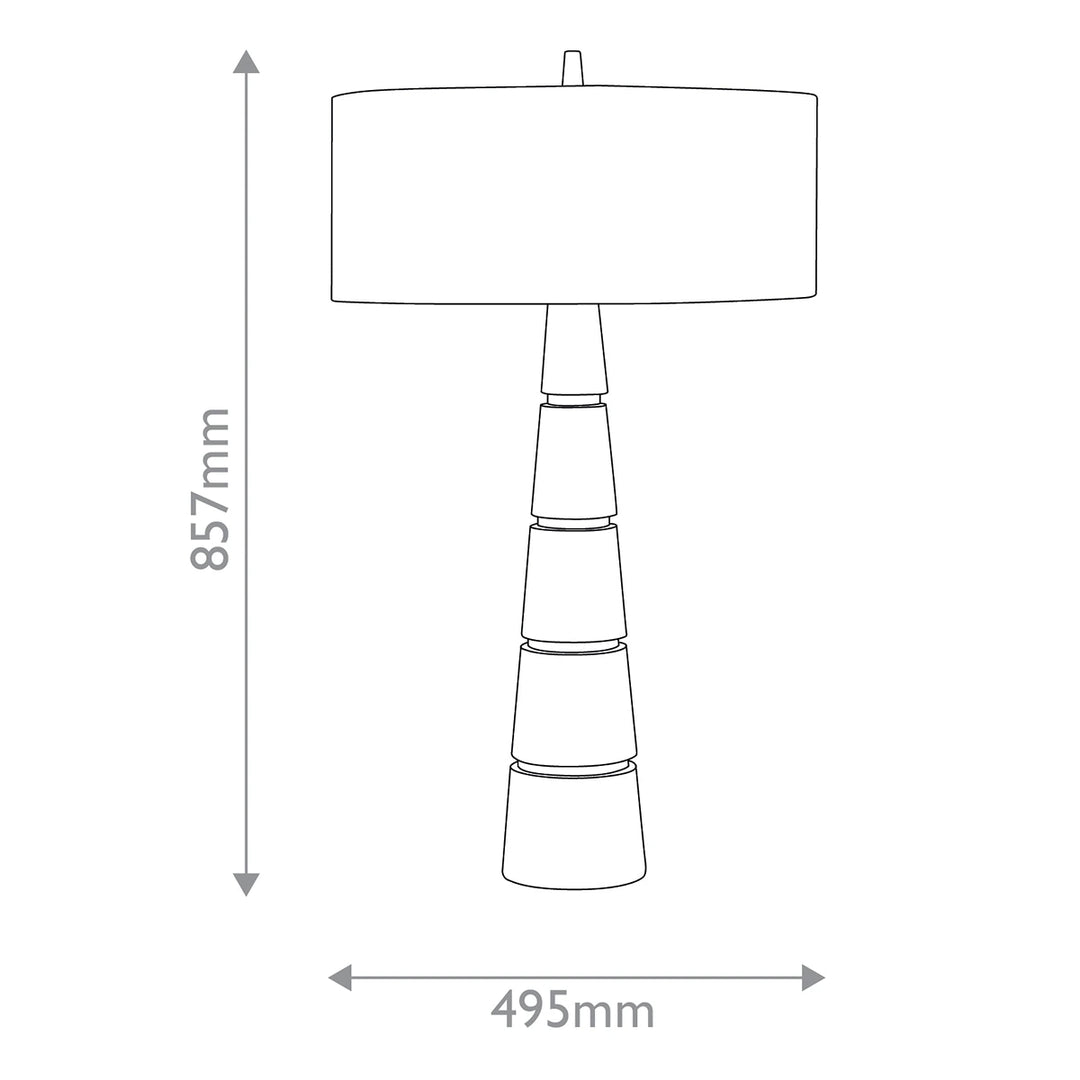 Eleanora 2 Table Lamp - Natural Brass