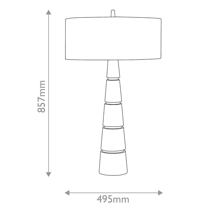 Eleanora 2 Table Lamp - Natural Brass