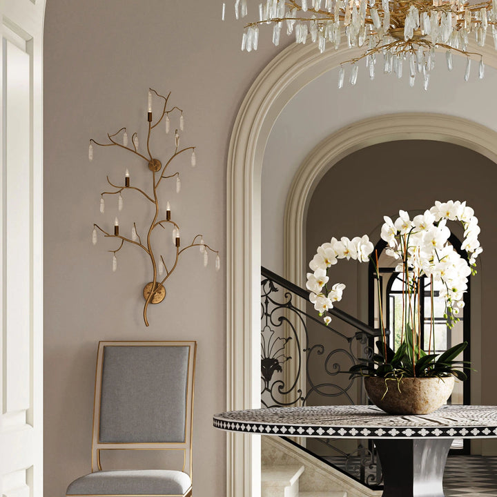 Forest Light 5 Large Wall Light - Washed Lucerne Gold