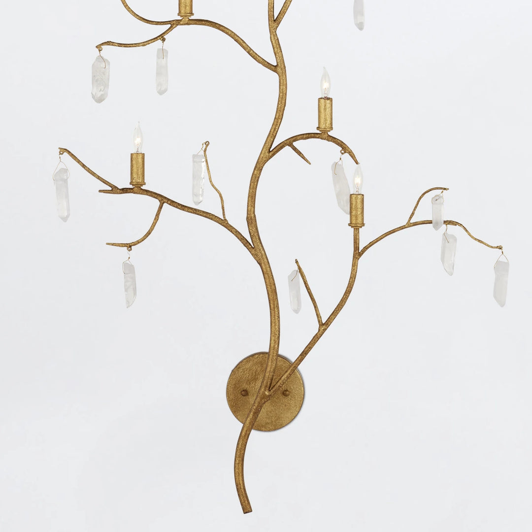 Forest Light 5 Large Wall Light - Washed Lucerne Gold