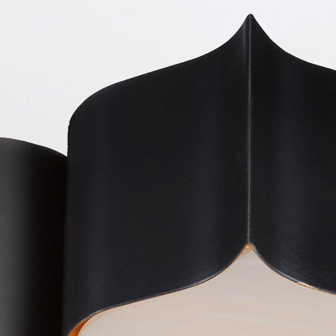 Grand Lotus 3 Flush - Contemporary Gold & Faux Alabaster