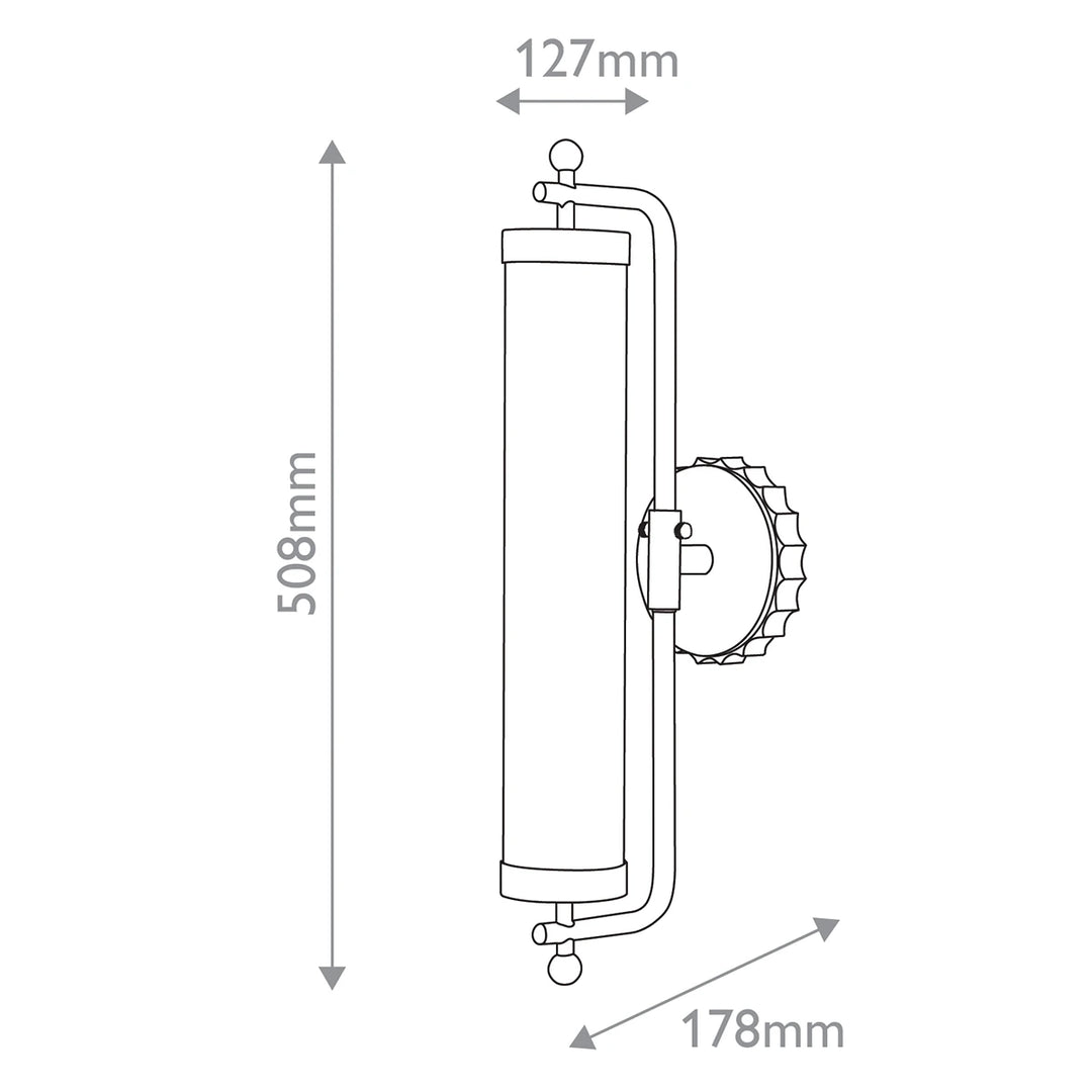 Latimer 1 Wall Light - Antique Brass