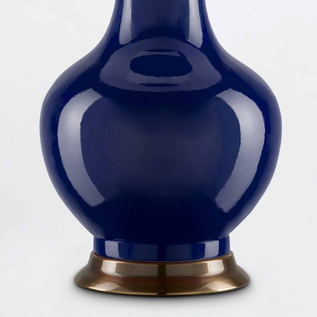 Lilou 1 Table Lamp - Blue & Antique Brass