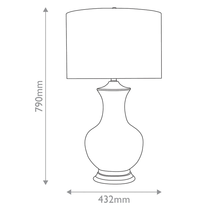 Lilou 1 Table Lamp - Green & Antique Brass